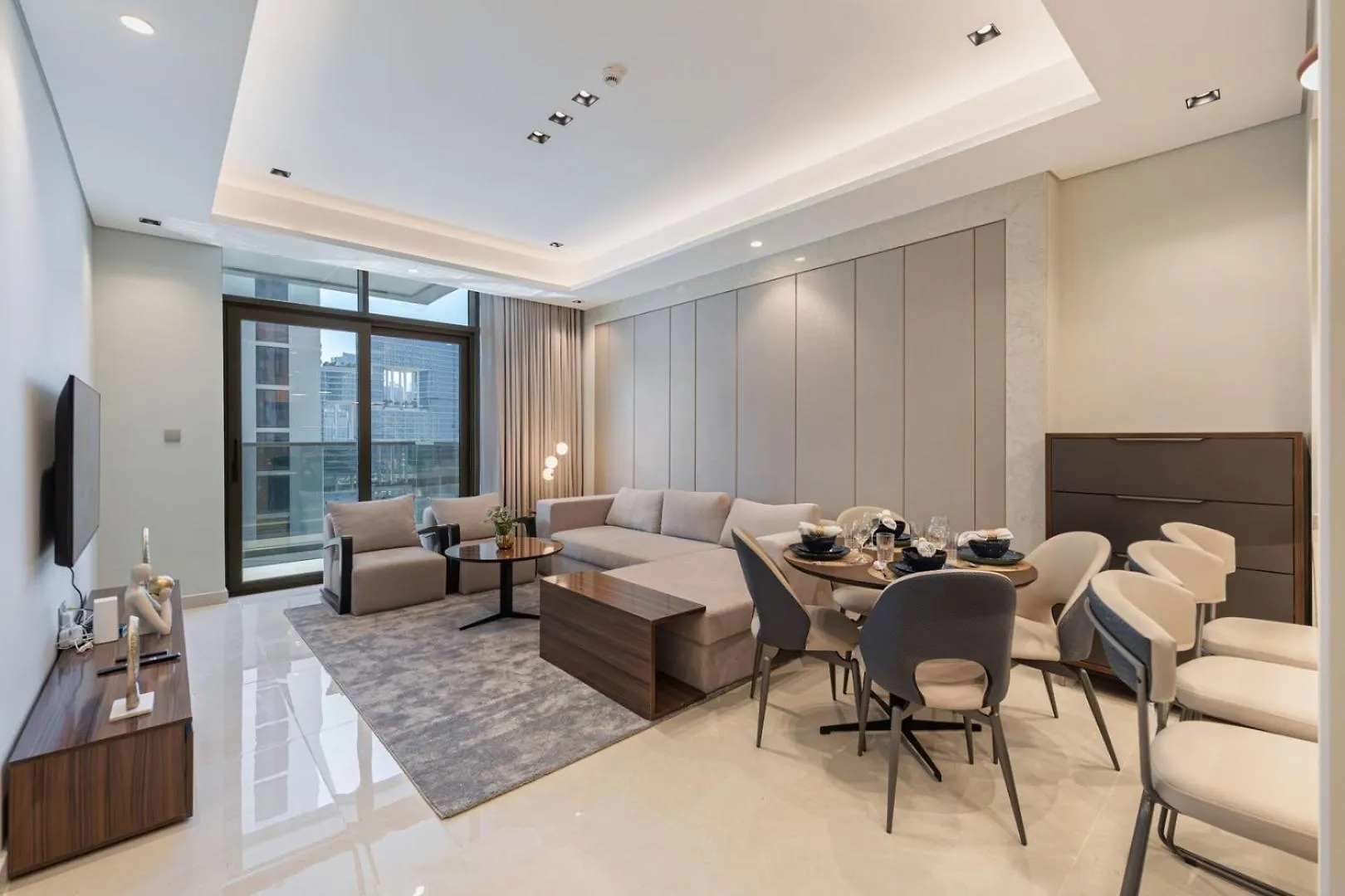 דובאי Stylish Apt In Business Bay | Pool, Gym, Parking